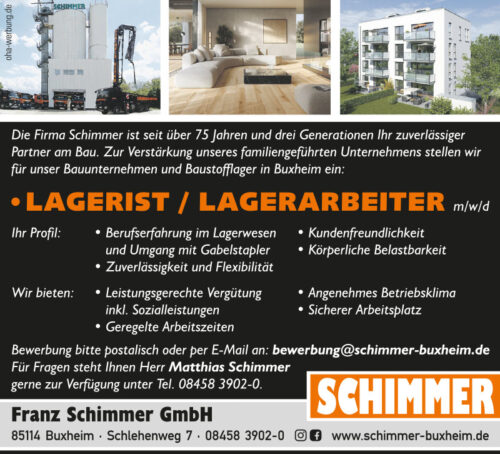 Schimmer-Stellenangebot_Lagerist_ND_4c_ISOnewspaper